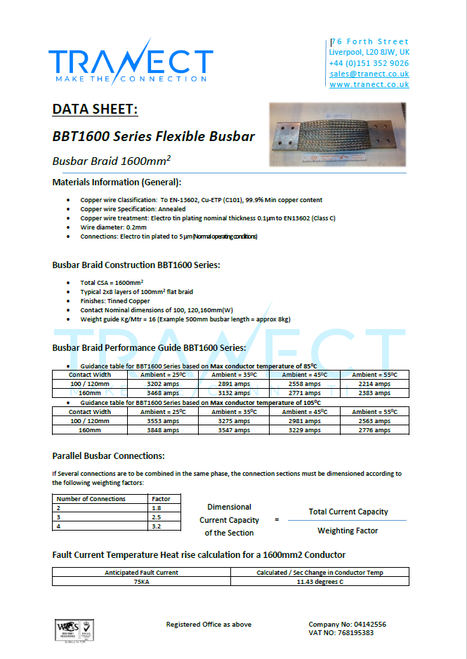 BBT 1600 Series Data Sheet